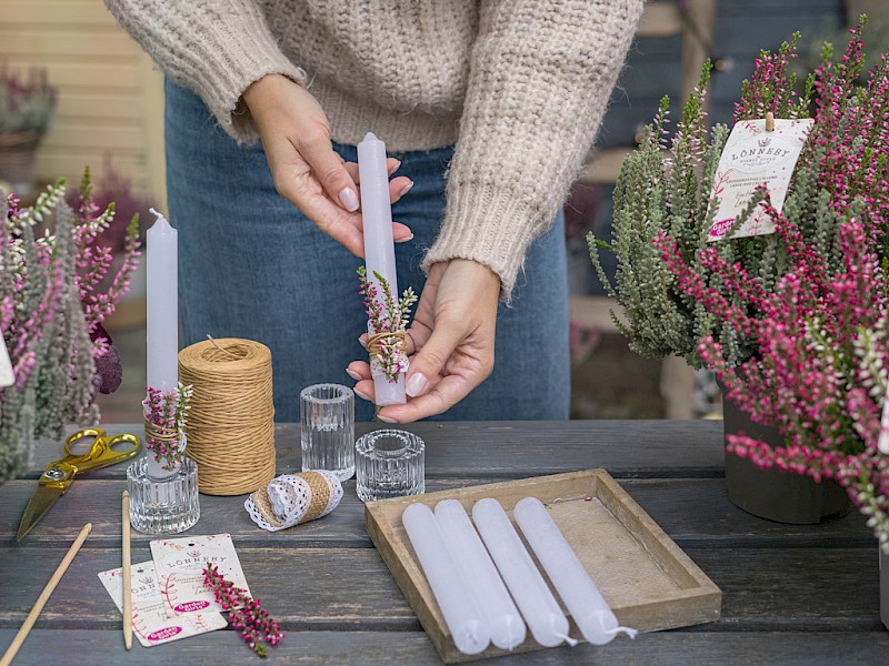 Gardengirls® Lönneby® DIY mit Kerzen und Heide